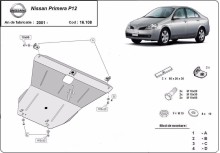 Acier plaque couvercle cache protection moteur Nissan Qashqai J12 (2001-2007)