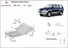 Acier plaque couvercle cache protection moteur Mitsubishi ASX (1998-2007)