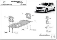 Acier plaque couvercle cache protection système Start-Go EGR  Dacia Sandero 2 (2012-2020)