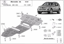 Acier plaque couvercle cache protection moteur Mercedes A-Class W177 (2005-2011)