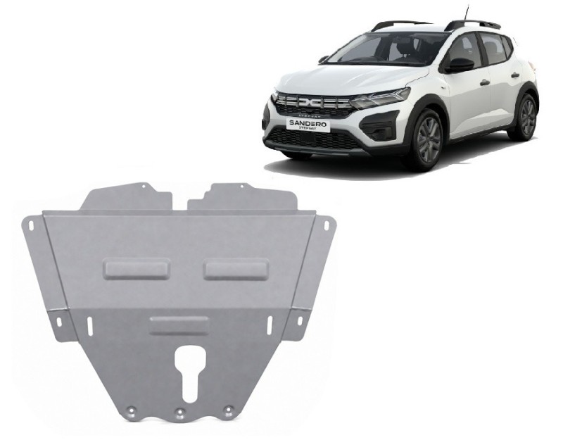 Aluminium plaque couvercle cache protection moteur Dacia Sandero III (2021-2026)