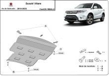 Aluminium plaque couvercle cache protection moteur Suzuki Vitara (2013-2023)