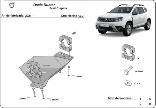 Stalowa Osłona Zawór EGR Dacia Duster Aluminium (2021-2024)