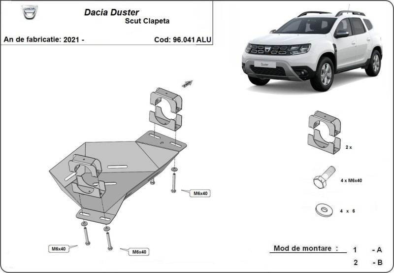 Stalowa Osłona Zawór EGR Dacia Duster Aluminium (2021-2024)