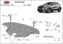 Acier plaque couvercle cache protection moteur Kia Sportage (2019-2021)