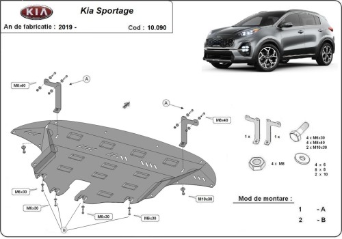 Stalowa Osłona pod silnik Kia Sportage (2019-2021)