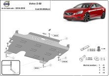 Aluminium plaque couvercle cache protection moteur Volvo S60 (2010-2018)