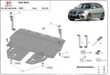 Acier plaque couvercle cache protection moteur Seat Leon - automatique (2002-2017)