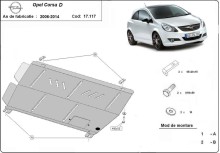 Stalowa Osłona pod silnik Opel Corsa D (2006-2014)