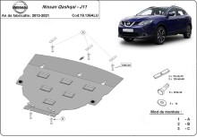 Aluminium plaque couvercle cache protection moteur Nissan Qashqai (2013-2021)