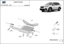 Acier plaque couvercle cache protection différentiel Subaru Forester (2018-2026)