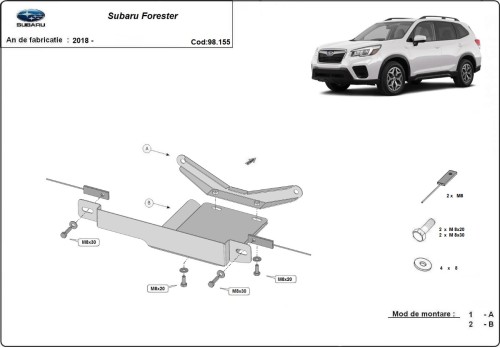 Stalowa Osłona dyferencjału Subaru Forester (2018-2026)