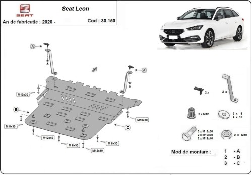 Stalowa Osłona pod silnik Seat Leon Mk4 (2020-2026)