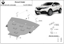 Aluminium plaque couvercle cache protection moteur Renault Kadjar (2015-2022)