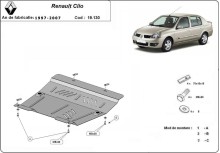 Stalowa Osłona pod silnik Renault Clio 2 (1997-2007)