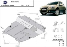 Acier plaque couvercle cache protection moteur Fiat Sedici (2005-2014)