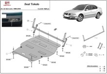 Aluminium Osłona pod silnik Seat Toledo (1998-2004)