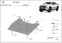 Acier plaque couvercle cache protection boîte de vitesses Boîte de transfert Volkswagen Amarok (2022-2026)