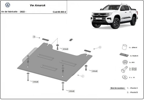 Osłona reduktora Volkswagen Amarok 2 (2022-2026)