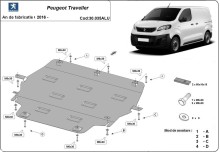 Aluminium plaque couvercle cache protection moteur Peugeot Traveller (2016-2026)