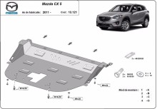Acier plaque couvercle cache protection moteur Mercedes EQT (2011-2026)