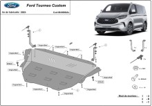 Acier plaque couvercle cache protection moteur Galvanisé Ford Tourneo Custom (2023-2026)