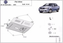 Acier plaque couvercle cache protection moteur Fiat Albea (2002-2012)