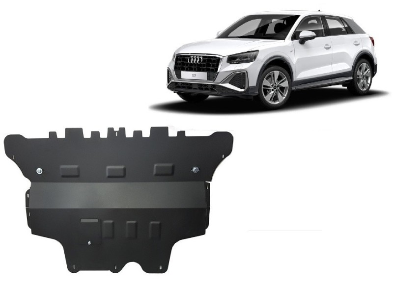 Acier plaque couvercle cache protection moteur Audi Q2 (2021-2026)