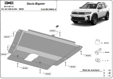 Aluminium Osłona pod silnik Dacia Bigster - 4x4 + 4x2 (2025-2026)