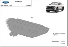 Acier plaque couvercle cache protection de radiateur Ford Ranger (2023-2026)
