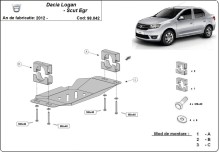 Acier plaque couvercle cache protection système Start-Go EGR  Dacia Logan 2 (2012-2020)