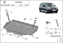 Acier plaque couvercle cache protection moteur Volkswagen Caddy (2003-2012)
