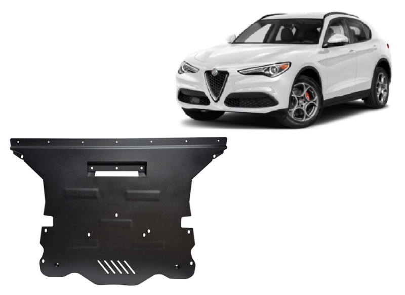 Acier plaque couvercle cache protection moteur Alfa Romeo Stelvio (2016-2026)