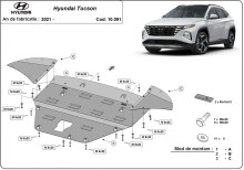 Acier plaque couvercle cache protection moteur Hyundai Tucson (2021-2026)