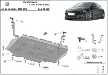 Acier plaque couvercle cache protection moteur Volkswagen T-Roc - manuelle (2008-2017)