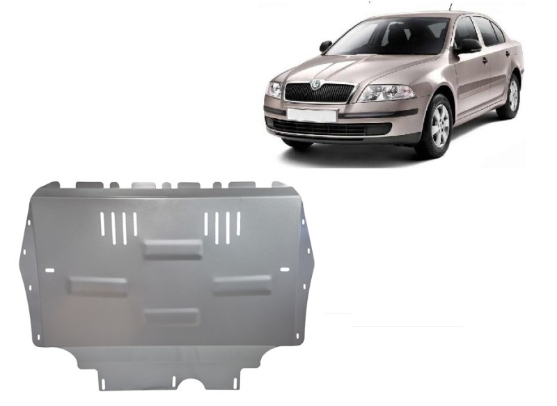 Aluminium plaque couvercle cache protection moteur Skoda Octavia (2009-2012)