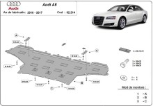 Acier plaque couvercle cache protection moteur Audi A8 (2010-2017)