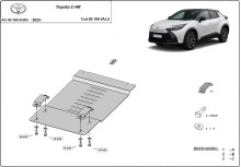 Aluminiowa osłona / blokada katalizatora do Toyota C-HR (2023-2026)