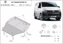 Aluminium plaque couvercle cache protection moteur Volkswagen Transporter (2015-2018)