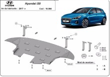Acier plaque couvercle cache protection moteur Hyundai I30 (2017-2026)