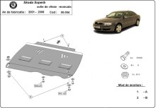 Acier plaque couvercle cache protection boîte de vitesses Skoda Superb (2001-2008)