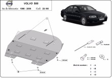 Acier plaque couvercle cache protection moteur Volvo XC60 (1998-2006)
