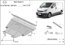 Acier plaque couvercle cache protection moteur Opel Zafira B (2001-2011)