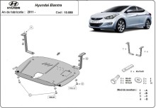 Acier plaque couvercle cache protection moteur Hyundai Elantra 2 (2011-2016)