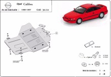 Acier plaque couvercle cache protection moteur Opel Combo (1990-1997)