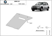 Acier plaque couvercle cache protection boîte de vitesses BMW X5 (2007-2013)