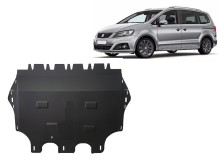 Acier plaque couvercle cache protection moteur avec Webasto Seat Alhambra (2010-2020)