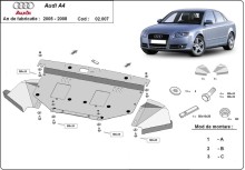 Acier plaque couvercle cache protection moteur Audi A4 B7 All Road (2005-2008)