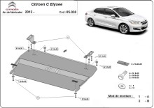Acier plaque couvercle cache protection moteur Citroen C-Elysee (2012-2026)