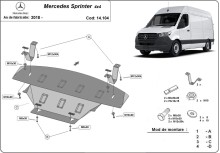 Stalowa Osłona pod silnik Mercedes Sprinter 907 4x4 (2018-2023)